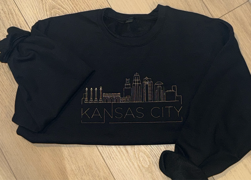 Daily Fetch KC - KC Skyline Embroidered Sweatshirt: XL