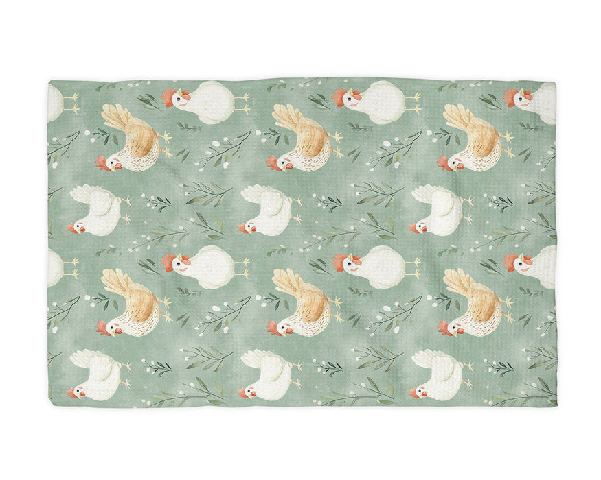 Canary Road - Chicken Collage Farmhouse Coop Homestead Kitchen Towel