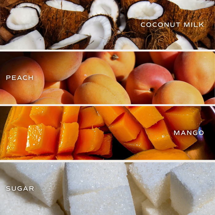Sweet Water Decor - Mango and Coconut 15 oz Soy Candle, Matte Jar - Home Decor