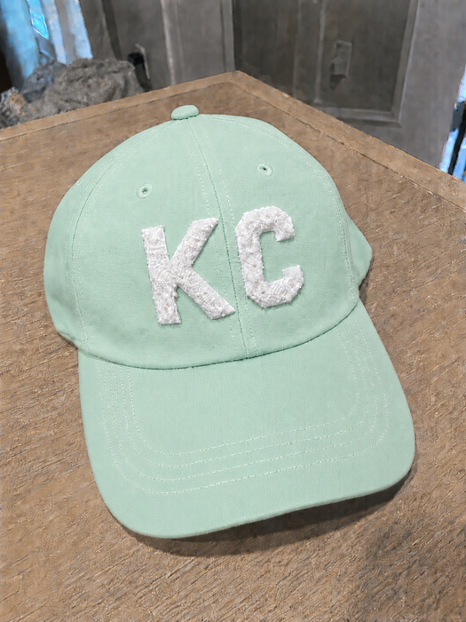 Thread Friday - Kansas City KC Dad Hat – White Chenille: Turquoise