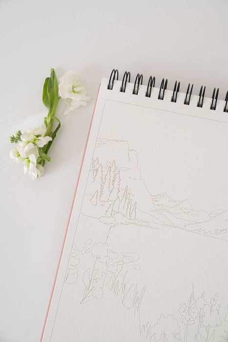 Bailey Rae Studio - National Parks Watercoloring Book-Outlines w/Video Tutorials