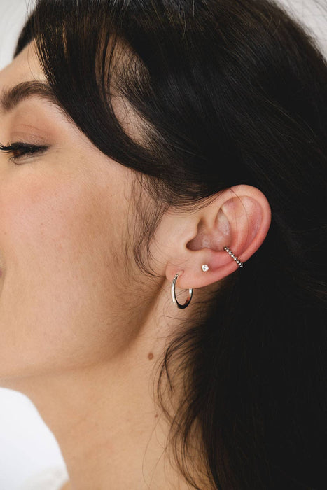 Nickel and Suede - Silver Chloe Ear Cuff: One Size