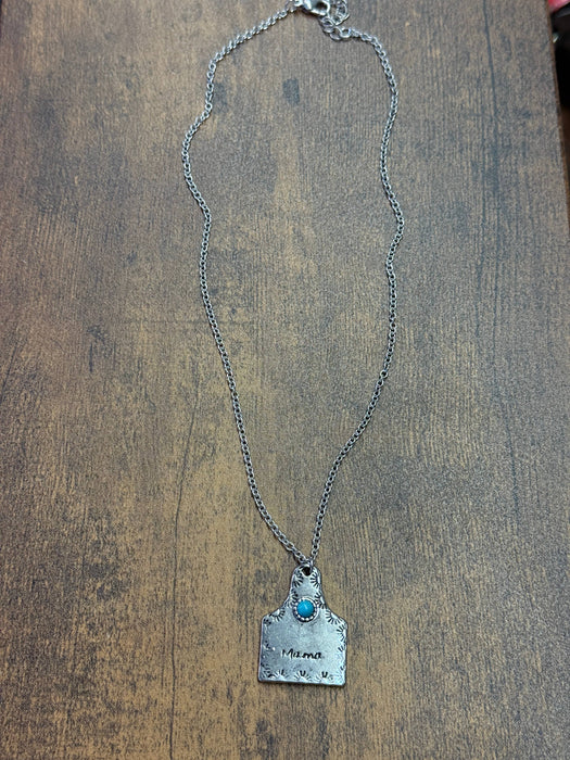 Paco Designs - Small Silver "Mama" Pendant Necklace