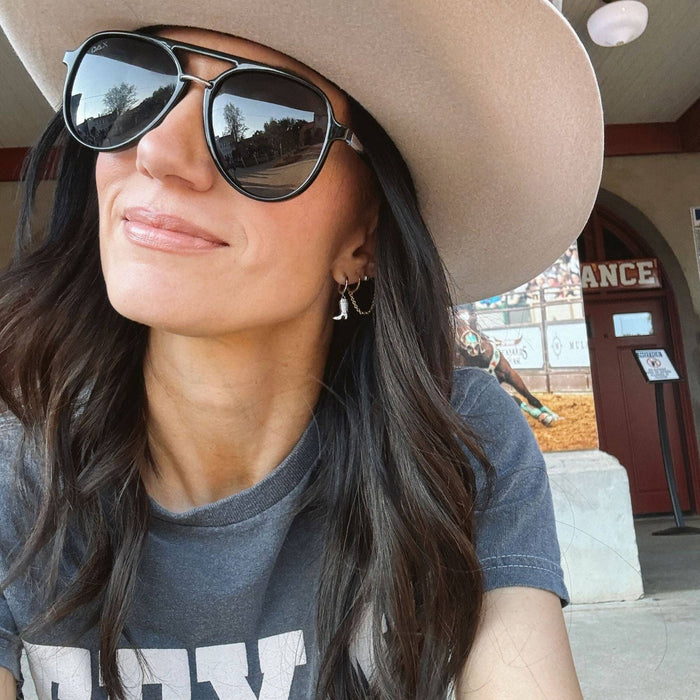 Nickel and Suede - Cowgirl Boot Huggies: Gold