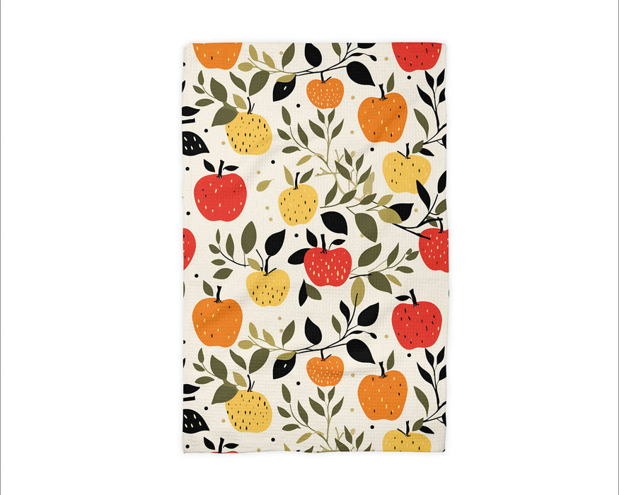 Canary Road - Basket Apple Tree Fall Picking Farm  Kitchen Towel Waffle