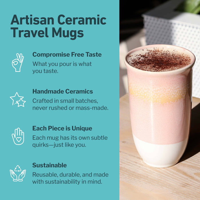 Nova Ceramics Travel Mugs - Afterglow Cup 16oz (Includes Lid & Band)