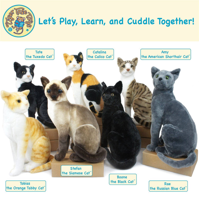 VIAHART Toy Co. - Boone The Black Cat | 13 Inch Stuffed Animal Plush