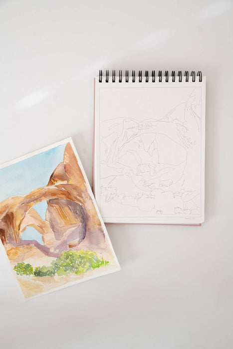 Bailey Rae Studio - National Parks Watercoloring Book-Outlines w/Video Tutorials