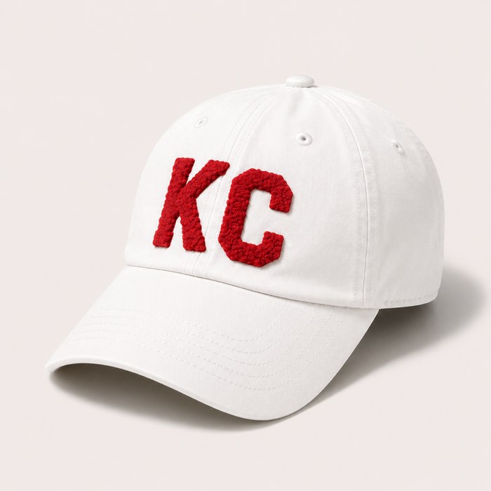 Kansas City KC Football Chenille Dad Hat - Gold or White: Gold