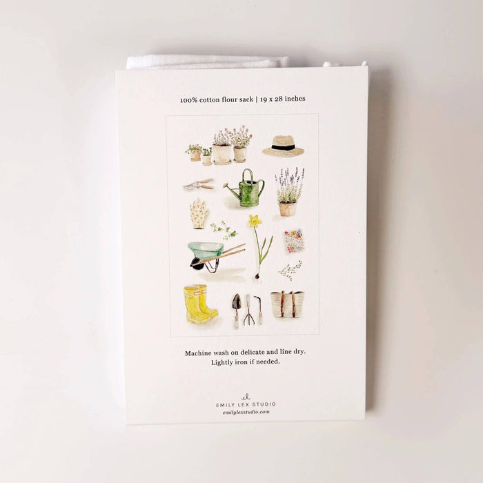 emily lex studio - Garden cotton flour sack tea towel