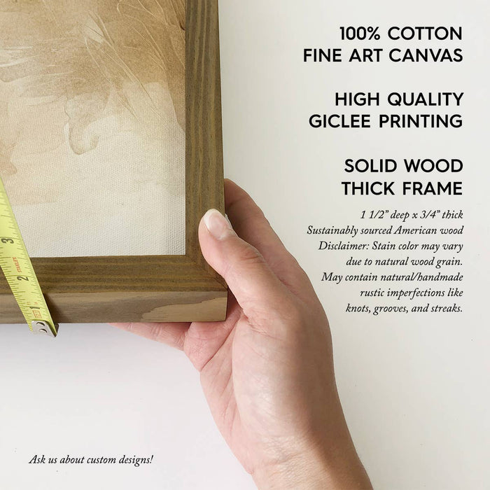 Hangout Home - Jesus Walking with Light Haired Girl - Jesus Canvas Art : 6x10" Mini Canvas Art with Wood Box Frame