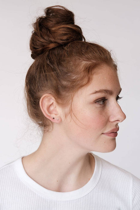 Nickel and Suede - Classic Crystal Studs: SMALL