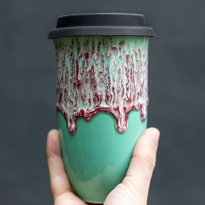 Nova Ceramics Travel Mugs - Nebula Ceramic Travel Mug – 16oz with Lid & Sleeve