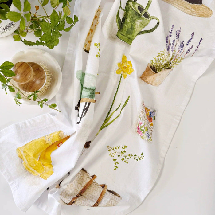 emily lex studio - Garden cotton flour sack tea towel