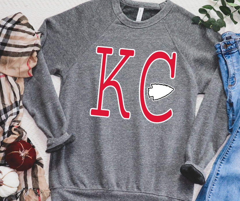 The Red Rival Wholesale - Red Simple KC arrowhead : Heather Mustard / X-Large