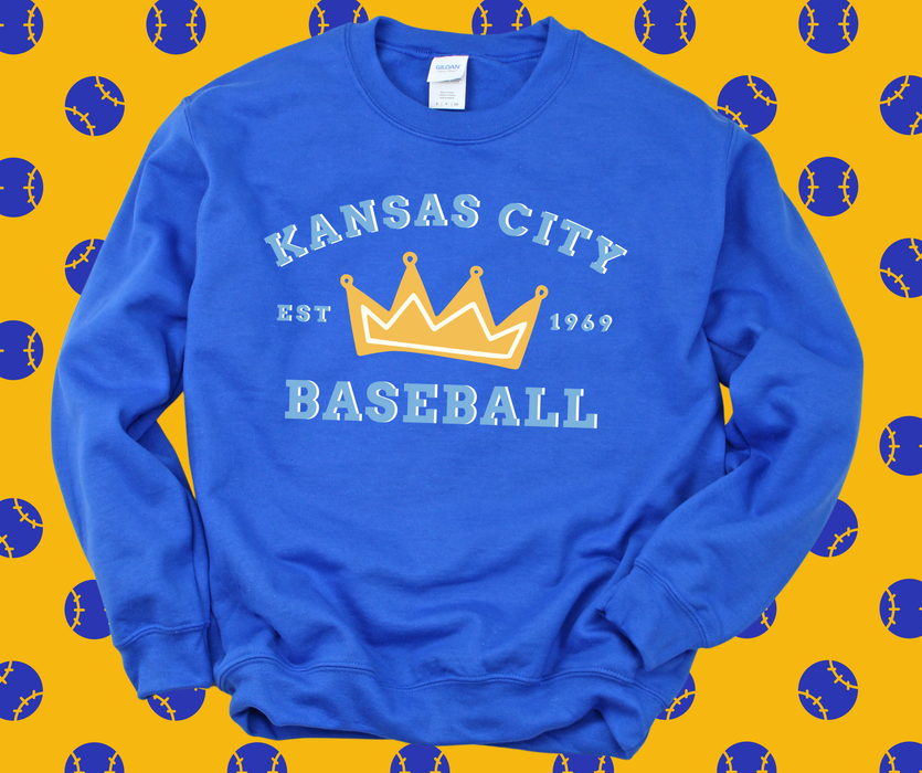 The Red Rival Wholesale - Kansas City Baseball Crown Royal Graphic Sweatshirt: X-Large