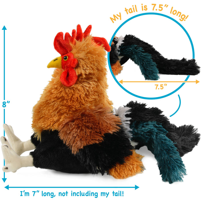 VIAHART Toy Co. - Riley The Rooster | 8 Inch Chicken Stuffed Animal Plush