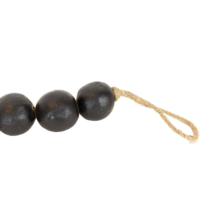Foreside Home & Garden - Lachlan Bead Garland Black Terracotta & Jute Fall Decor