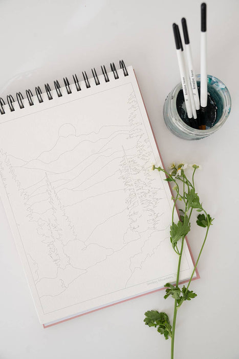 Bailey Rae Studio - National Parks Watercoloring Book-Outlines w/Video Tutorials