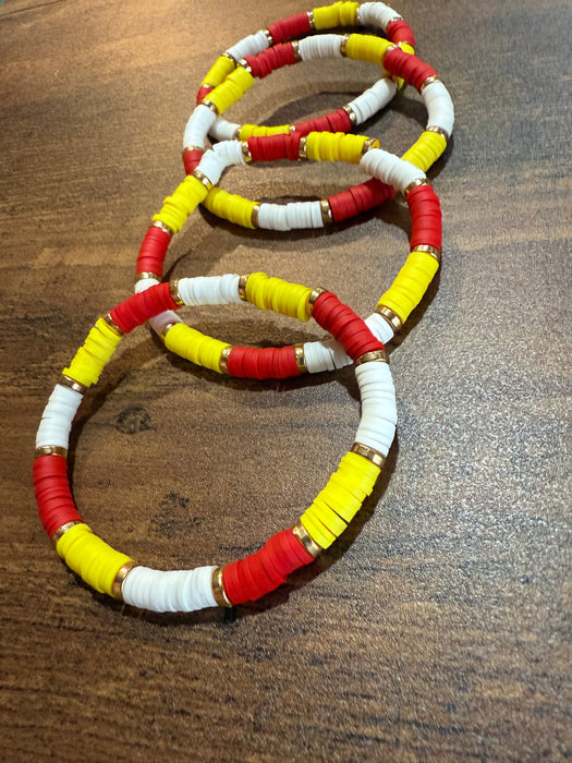 Paco Designs - KC Chiefs Heishi Home Game Bracelet