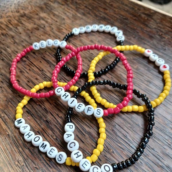 Paco Designs - CHIEFS TEAM SPIRIT Bracelets Red, Black or Yellow: Red