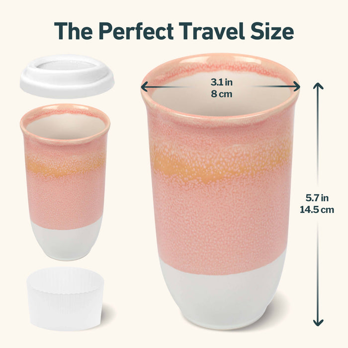 Nova Ceramics Travel Mugs - Afterglow Cup 16oz (Includes Lid & Band)
