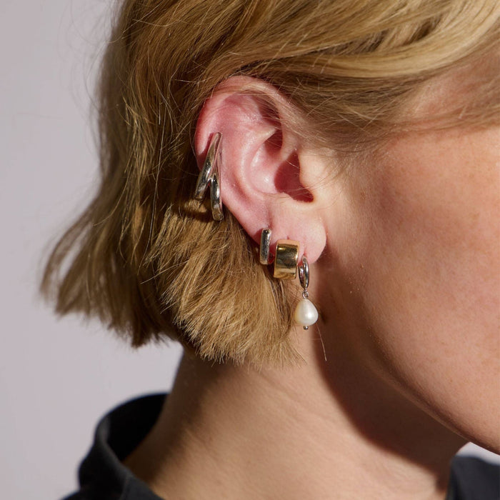 Nickel and Suede - Gold Classic Huggies: One Size