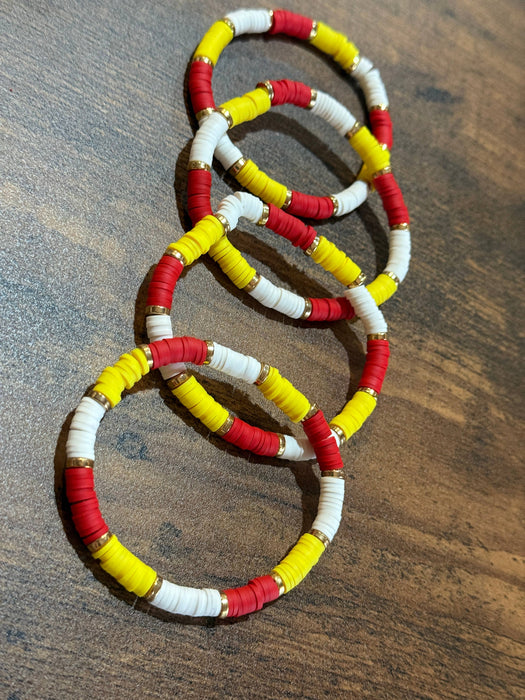 Paco Designs - KC Chiefs Heishi Home Game Bracelet
