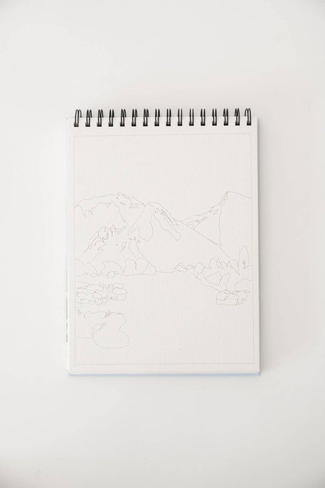 Bailey Rae Studio - Landscape Watercoloring Book - Outlines with Video Tutorials