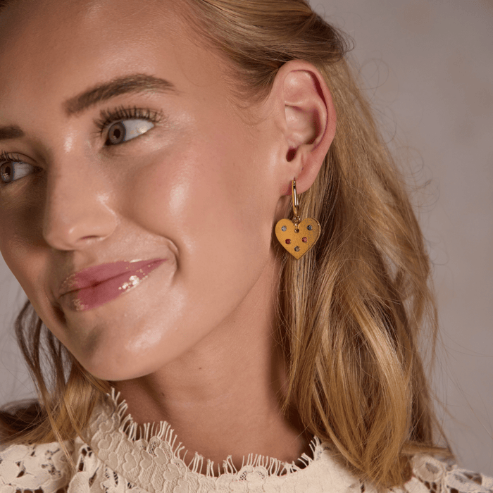 Nickel and Suede - Vintage Gold Jeweled Quinn