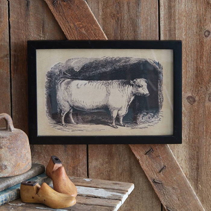 CTW Home Collection - Homestead Framed Canvas - Cow