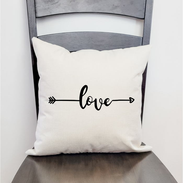 Farmhouse Arrow Love Pillow Cover