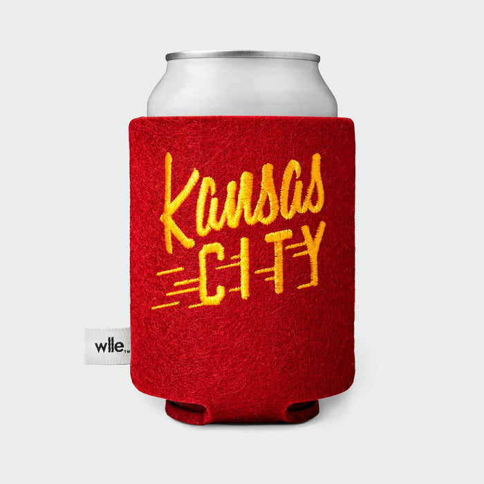 Drink Sweater - Standard Can - KC Flyer - Cherry Red and Gold